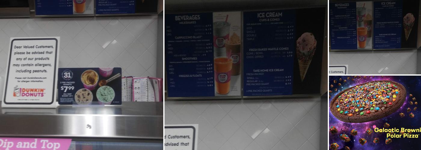 Baskin-Robbins Menu