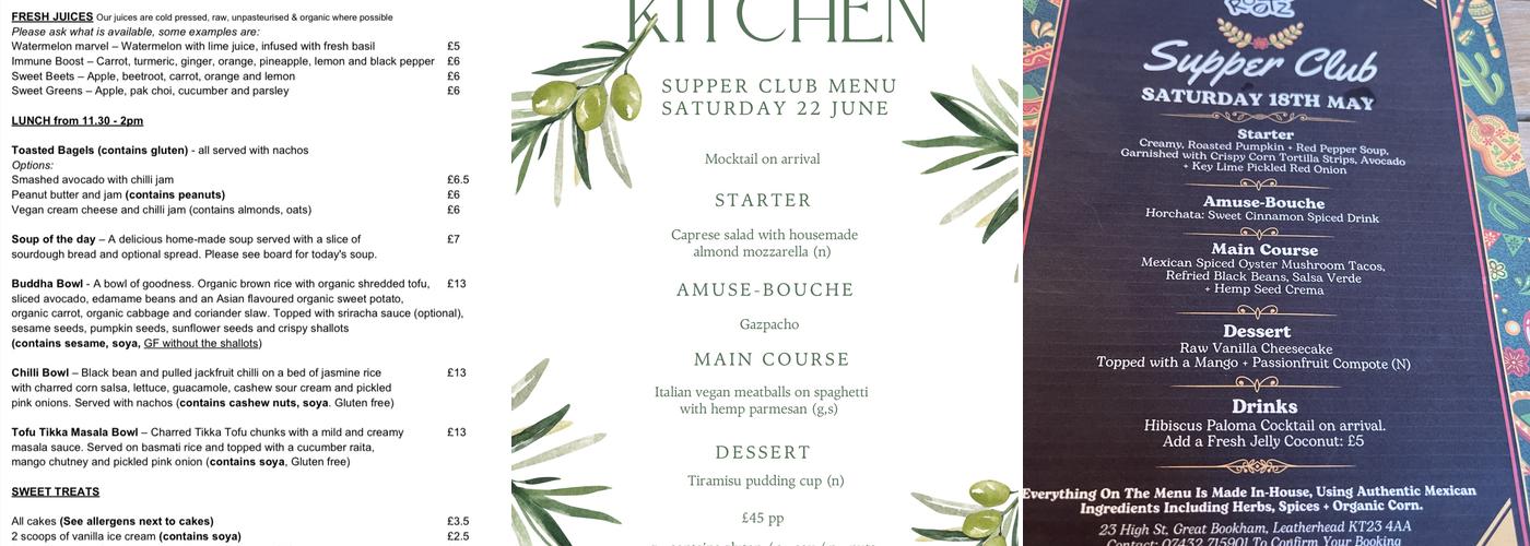 Rawcous Kitchen Menu