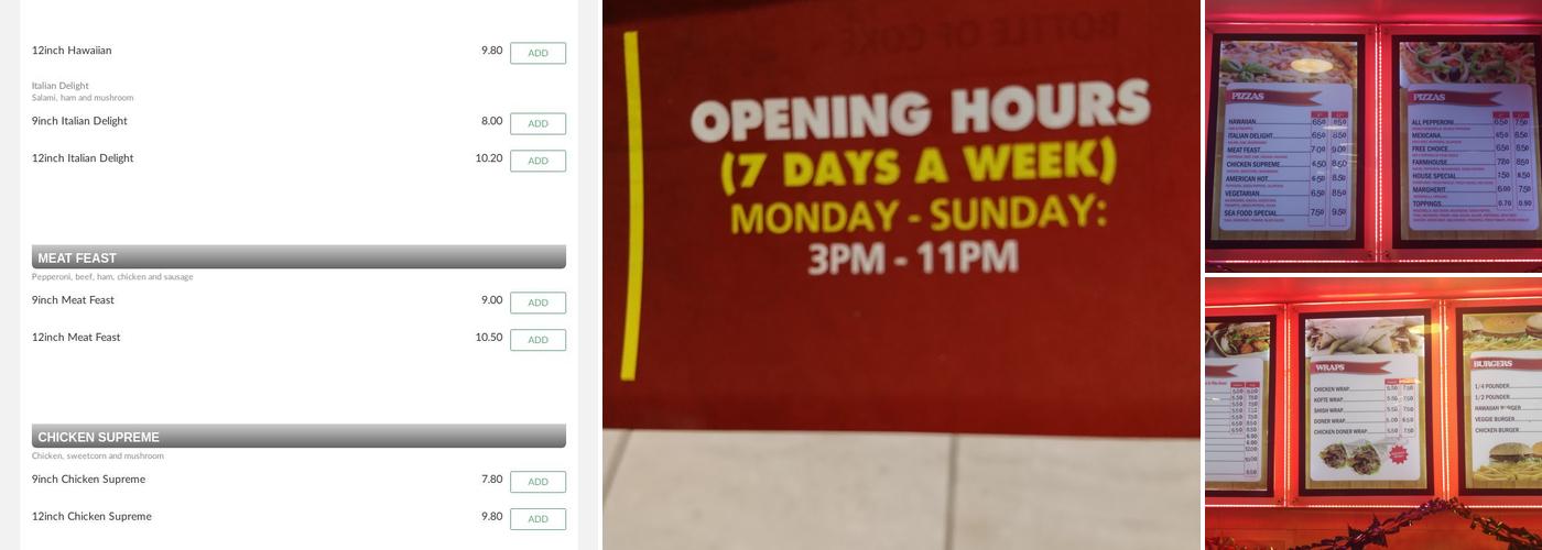 Cornard Kebab House Menu