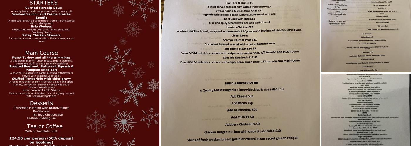 The Chestnut Horse Menu