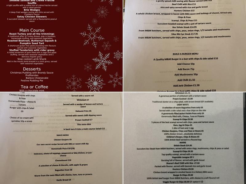 The Chestnut Horse Menu