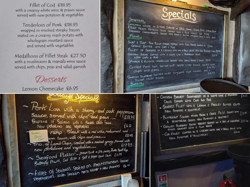 Mount Pleasant Inn Menu