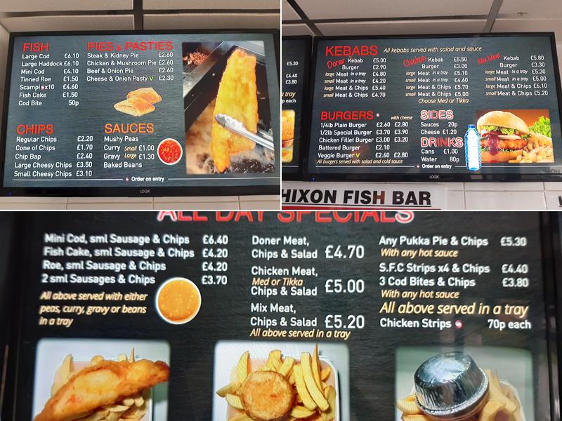 Hixon Fish Bar Menu