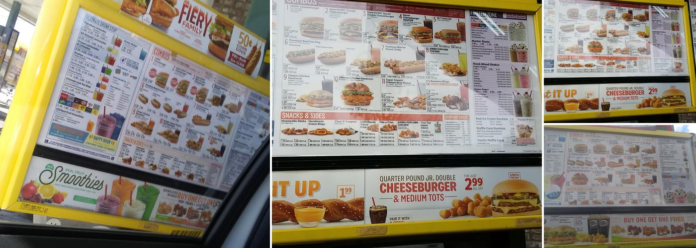 Sonic Drive-In Menu