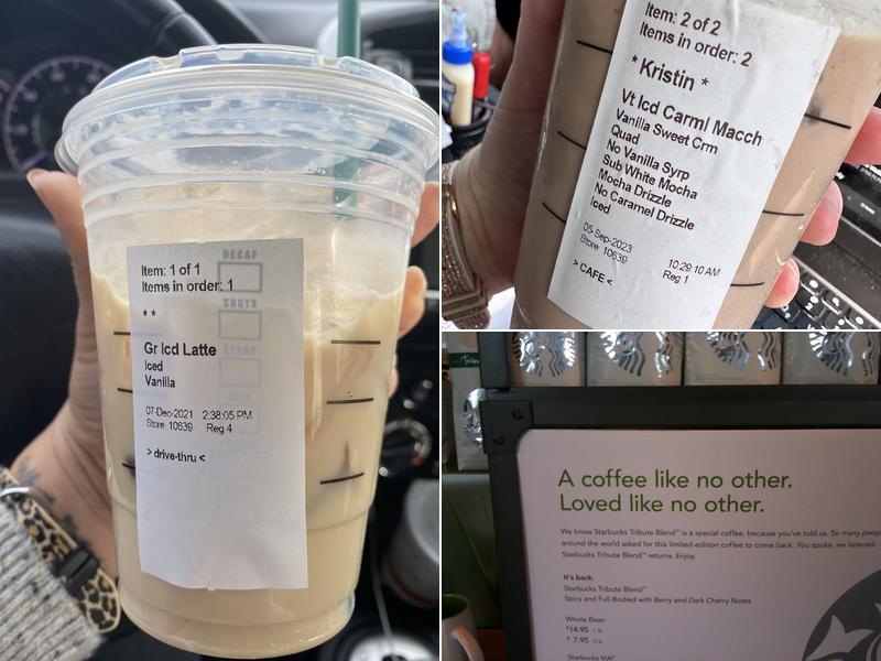Starbucks Coffee Company Menu