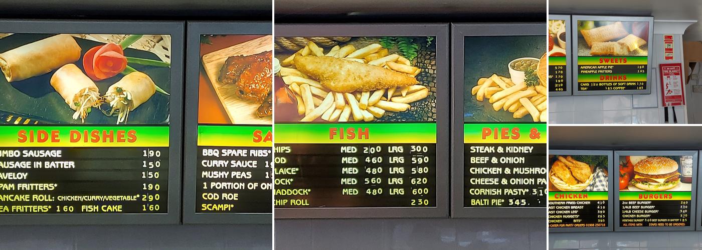 Neath Hill Fish & Chip Shop Menu