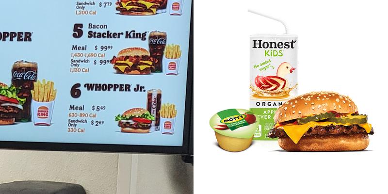 Burger King Menu