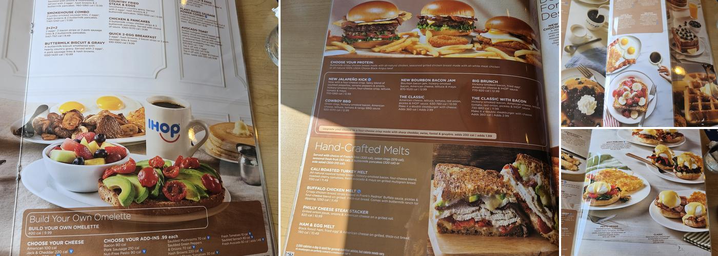 IHOP Menu