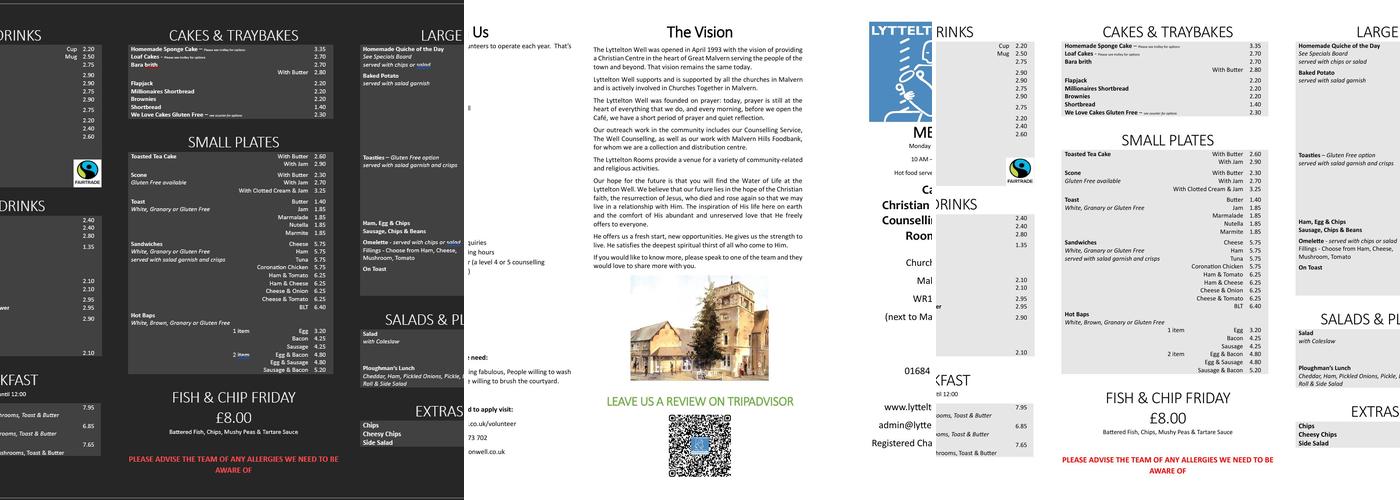 The Lyttelton Well Ltd Menu