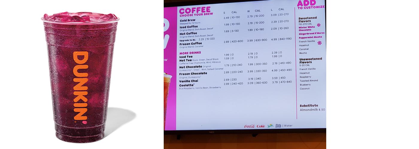Dunkin' Menu