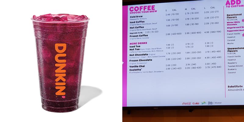 Dunkin' Menu