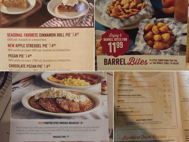 Cracker Barrel Old Country Store Menu