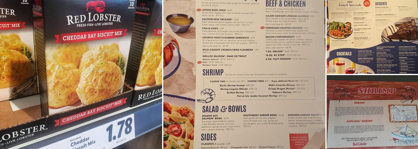 Red Lobster Menu