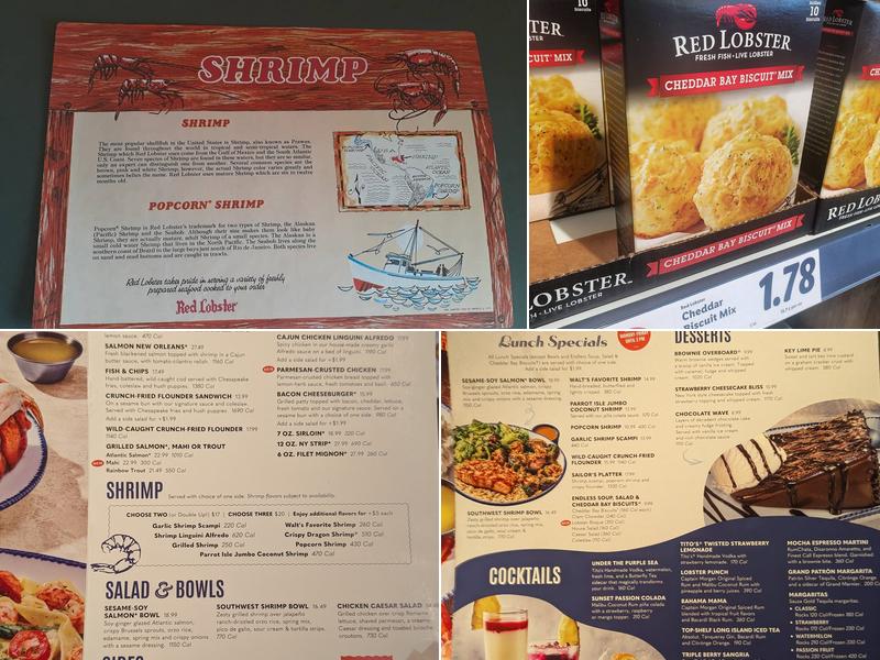 Red Lobster Menu