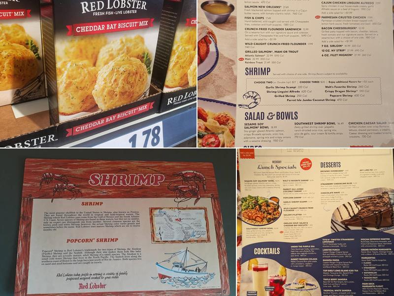 Red Lobster Menu