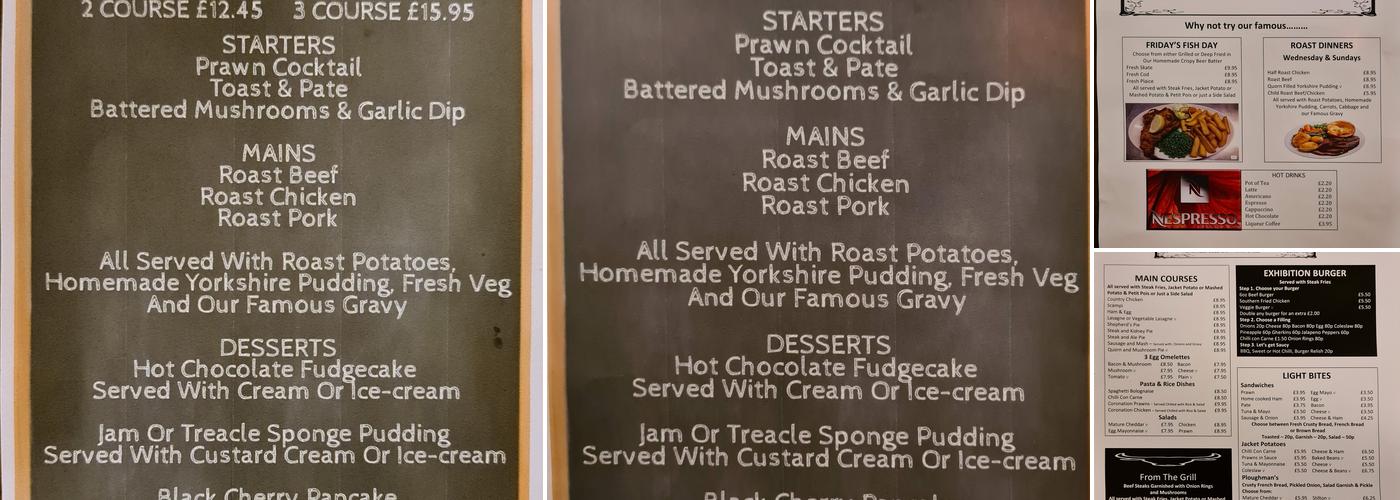 The Exhibition Inn Menu