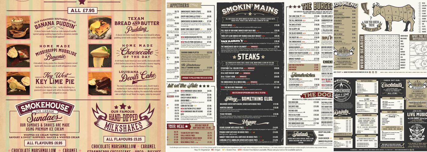The Smokehouse Ormesby Menu