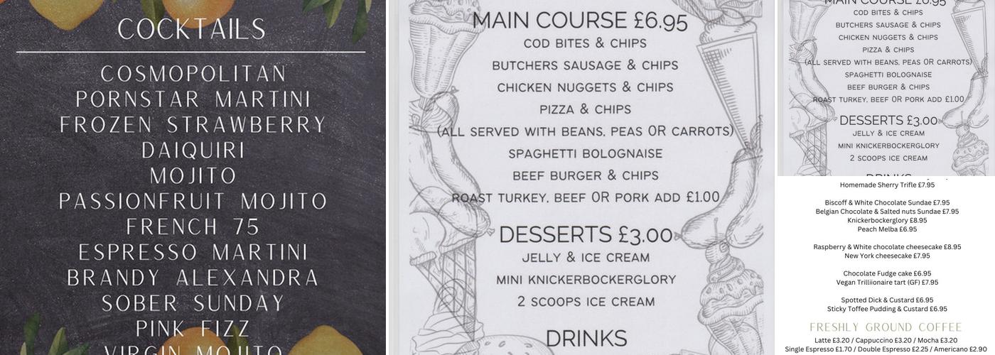 Alexandra Restaurant Menu