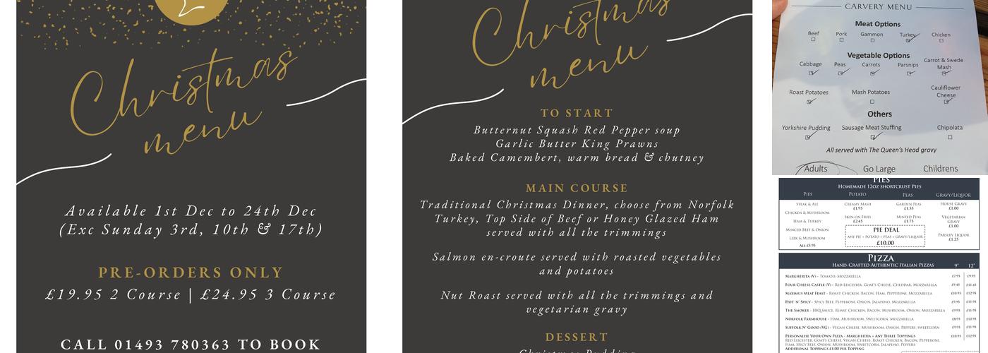 The Queen's Head Menu