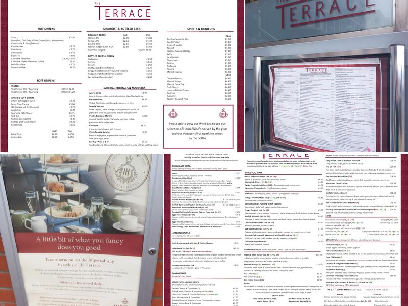 The Terrace Menu