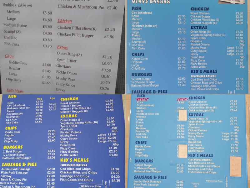 Crystal Fish Bar Menu