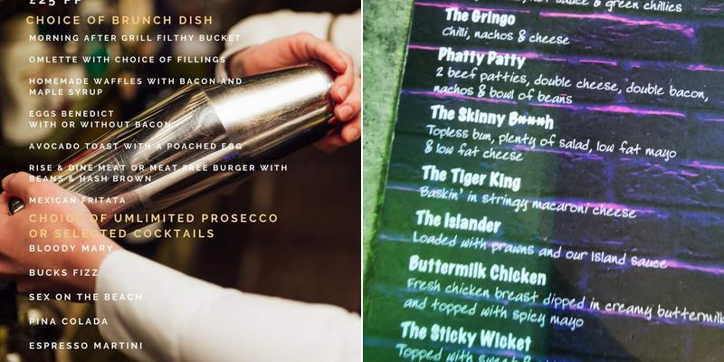 Peggotys Lounge Menu