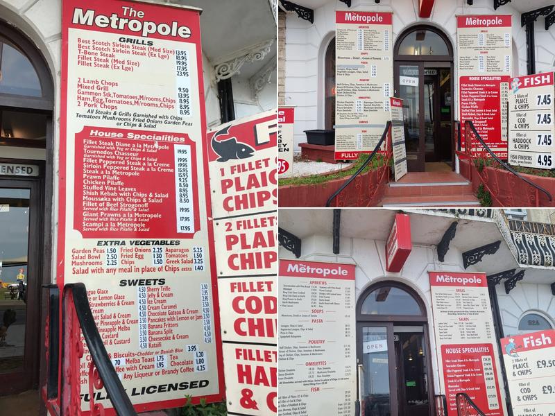 Metropole Restaurant Menu