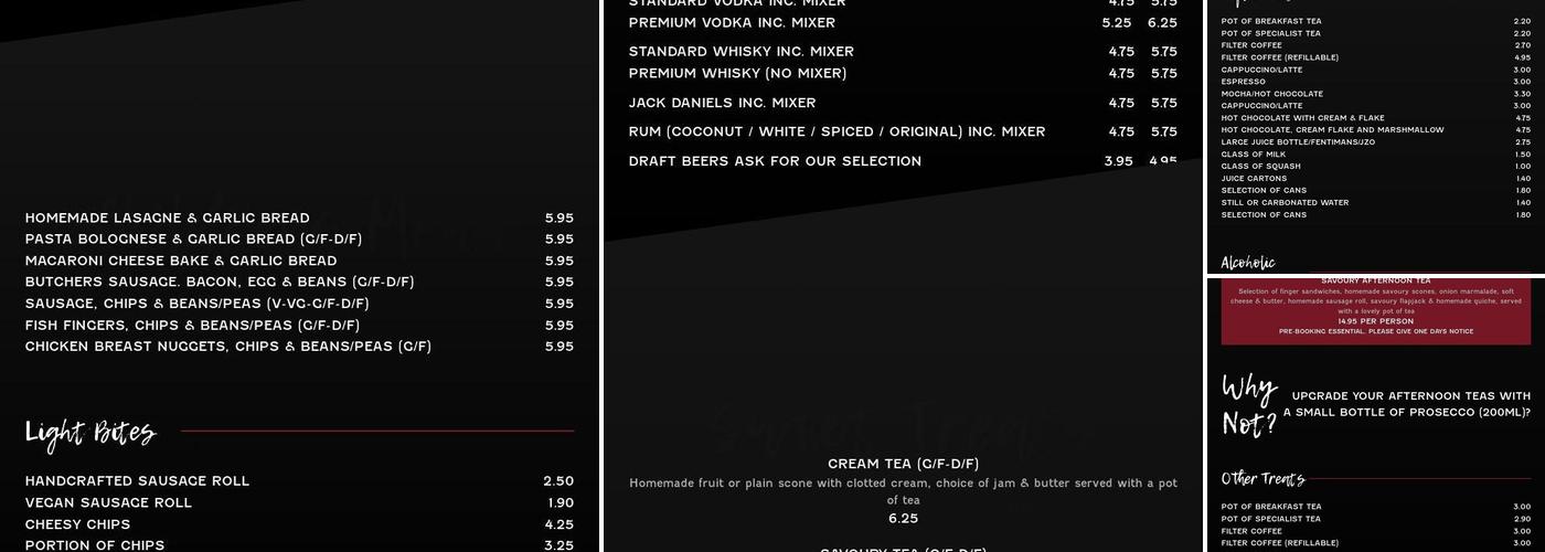 Christopher’s Menu