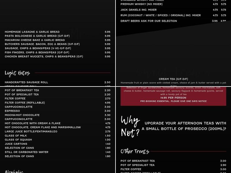 Christopher’s Menu