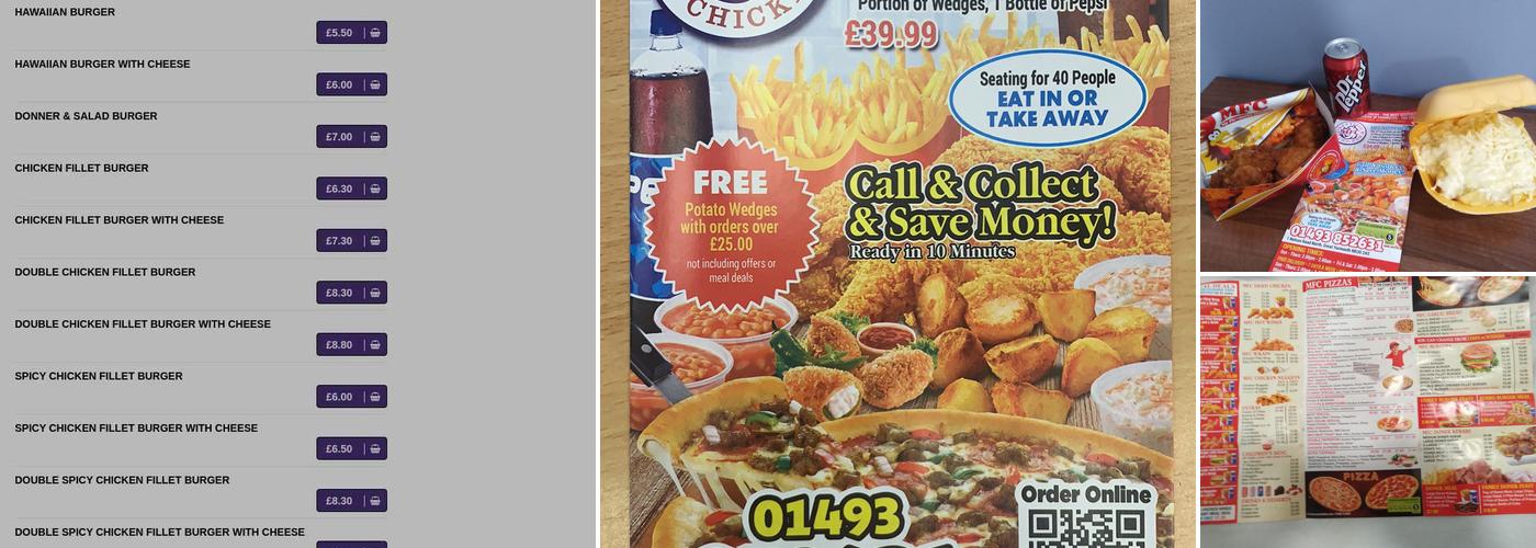 MFC Pizza & Fried Chicken Menu