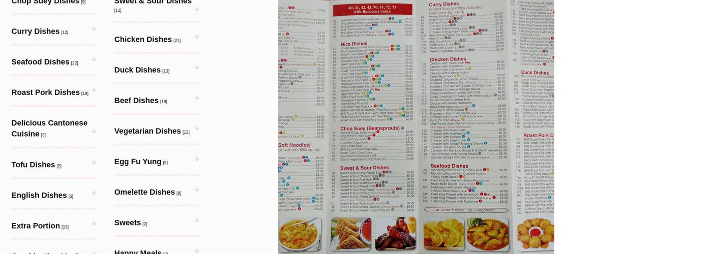 May Flower Chinese Takeaway Menu