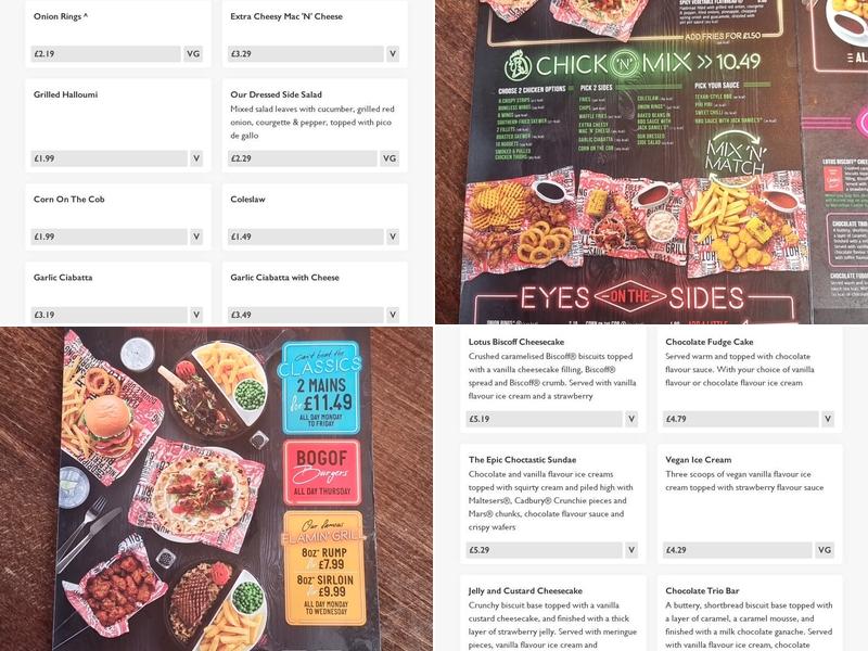 The Travellers Rest Menu