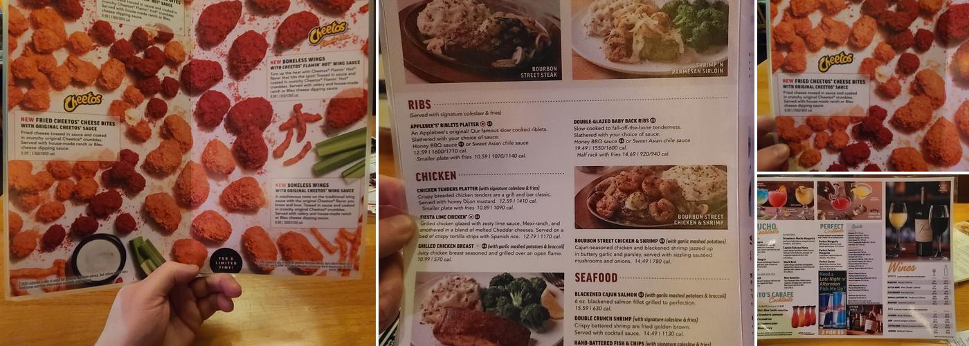 Applebee's Grill + Bar Menu