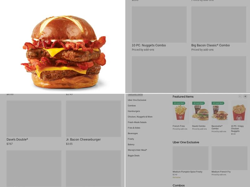 Wendy's Menu
