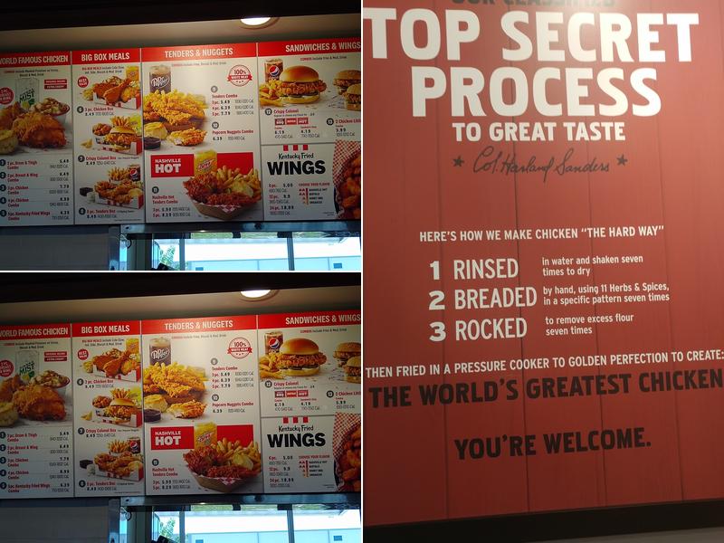 KFC Menu