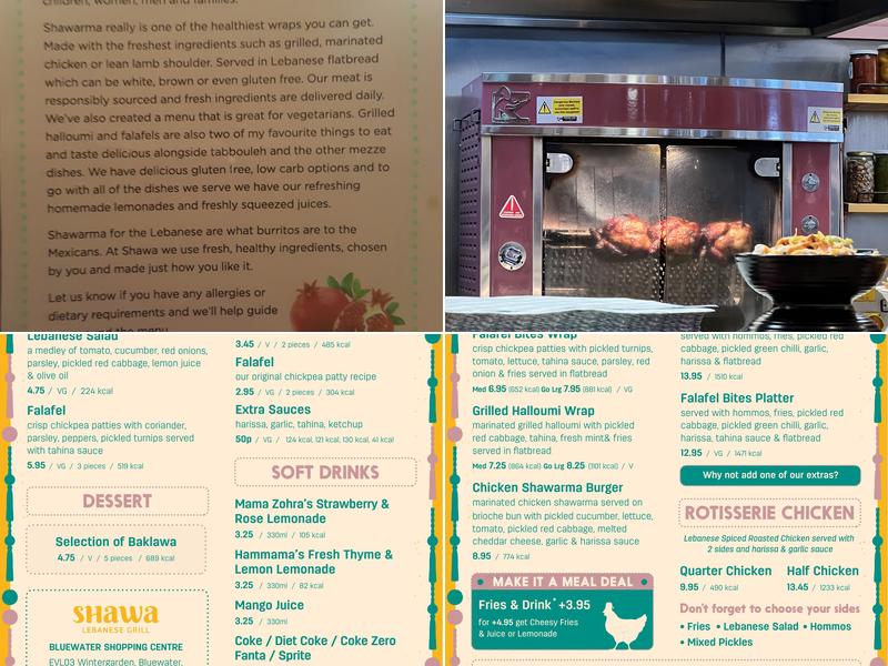 Shawa Lebanese Grill Menu