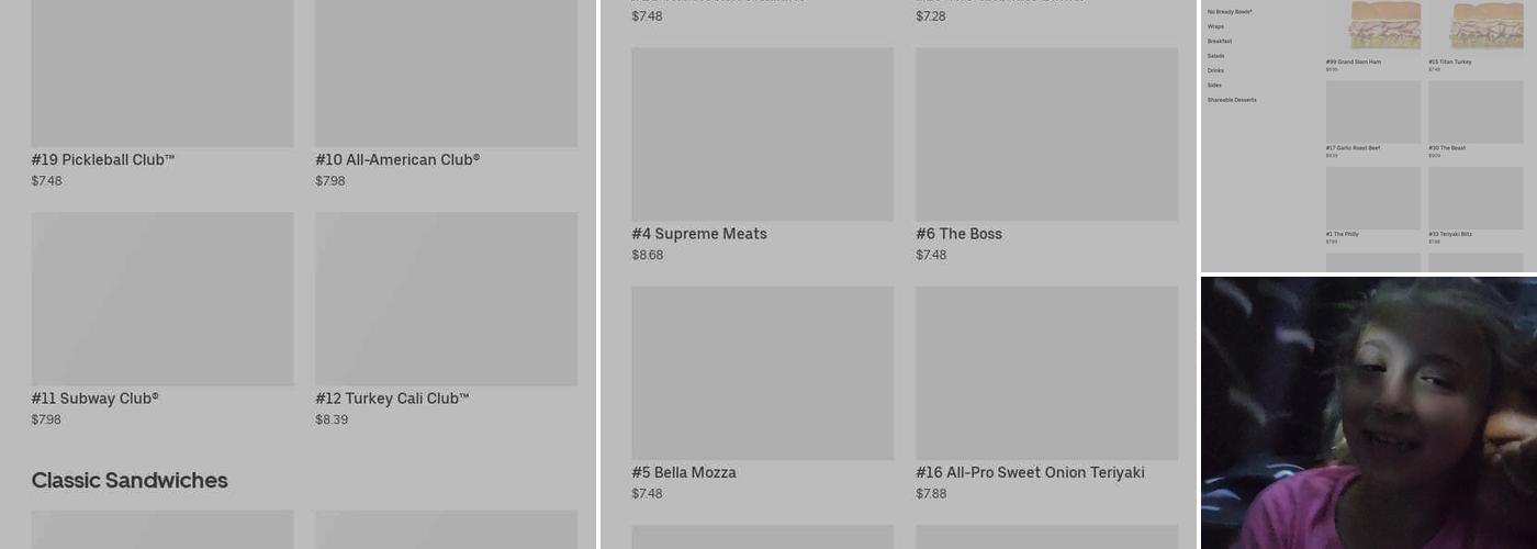 Subway Menu