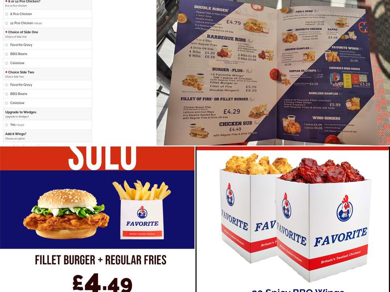 Favorite Chicken Greenleys Menu