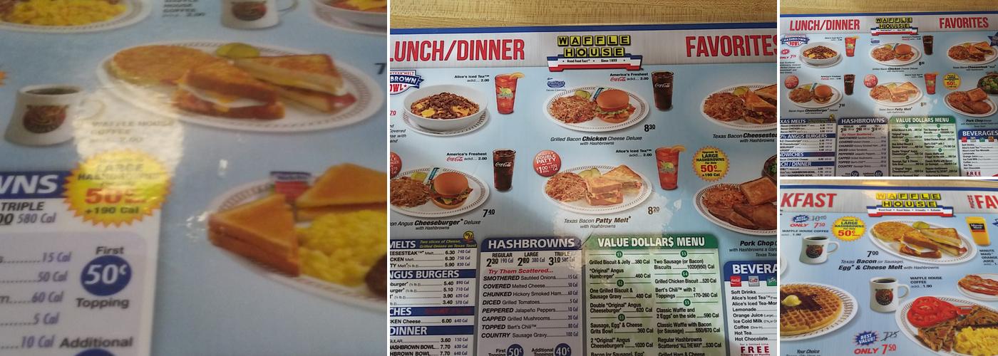 Waffle House Menu