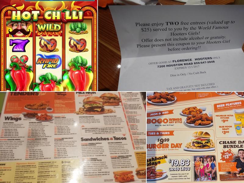 Hooters Menu