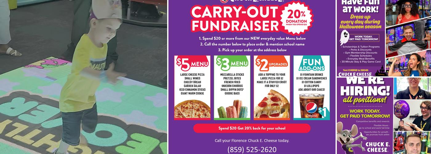 Chuck E. Cheese Menu