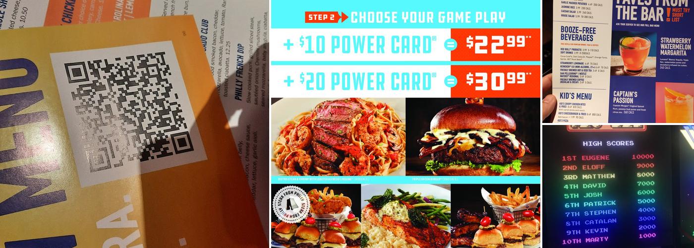 Dave & Buster's Florence Menu