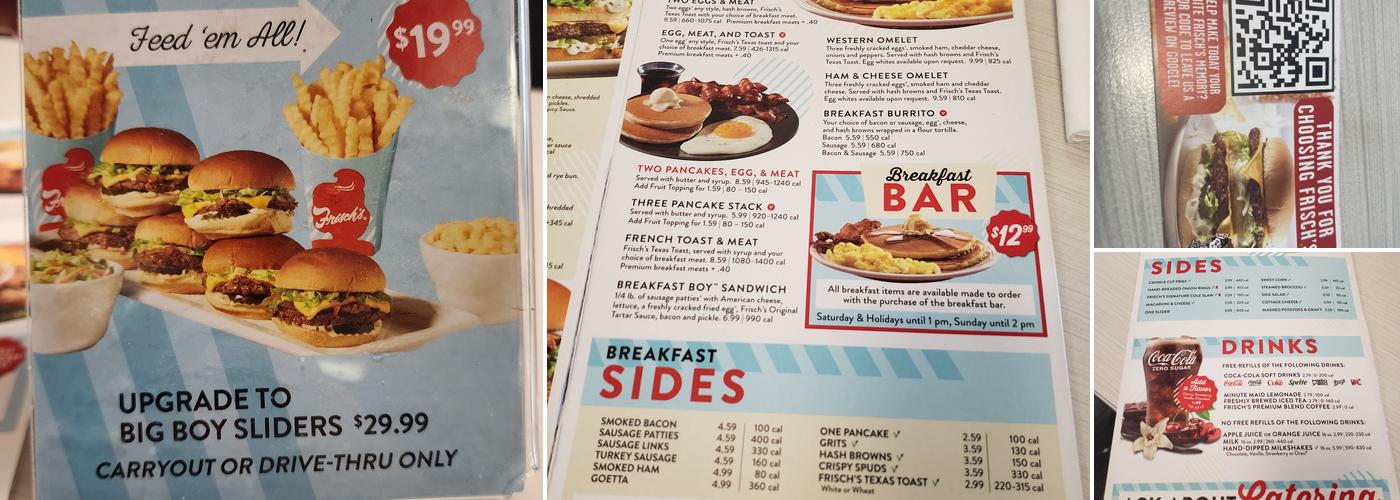 Frisch's Big Boy Menu