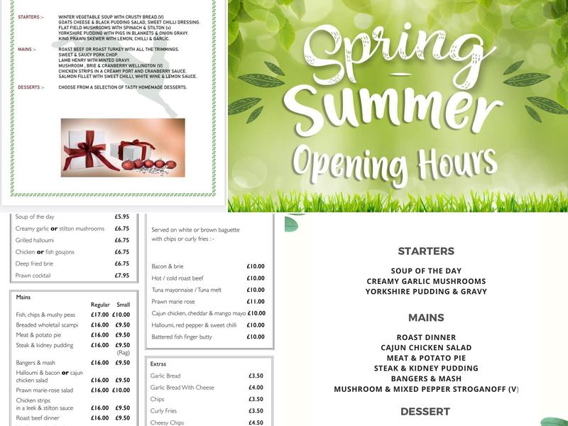 The Spring Rock Inn Menu