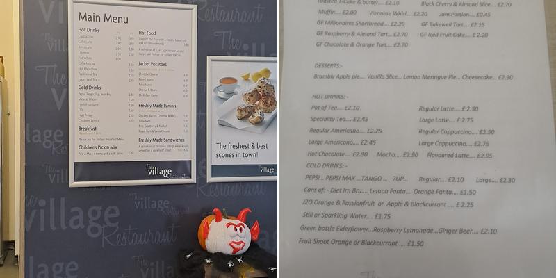 The Village Restaurant Menu