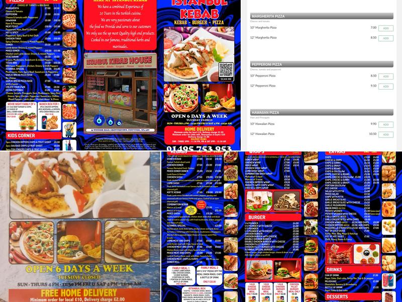 Istanbul Kebabs & Pizza House Menu