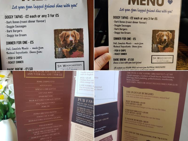 The Plough Grimsargh Menu