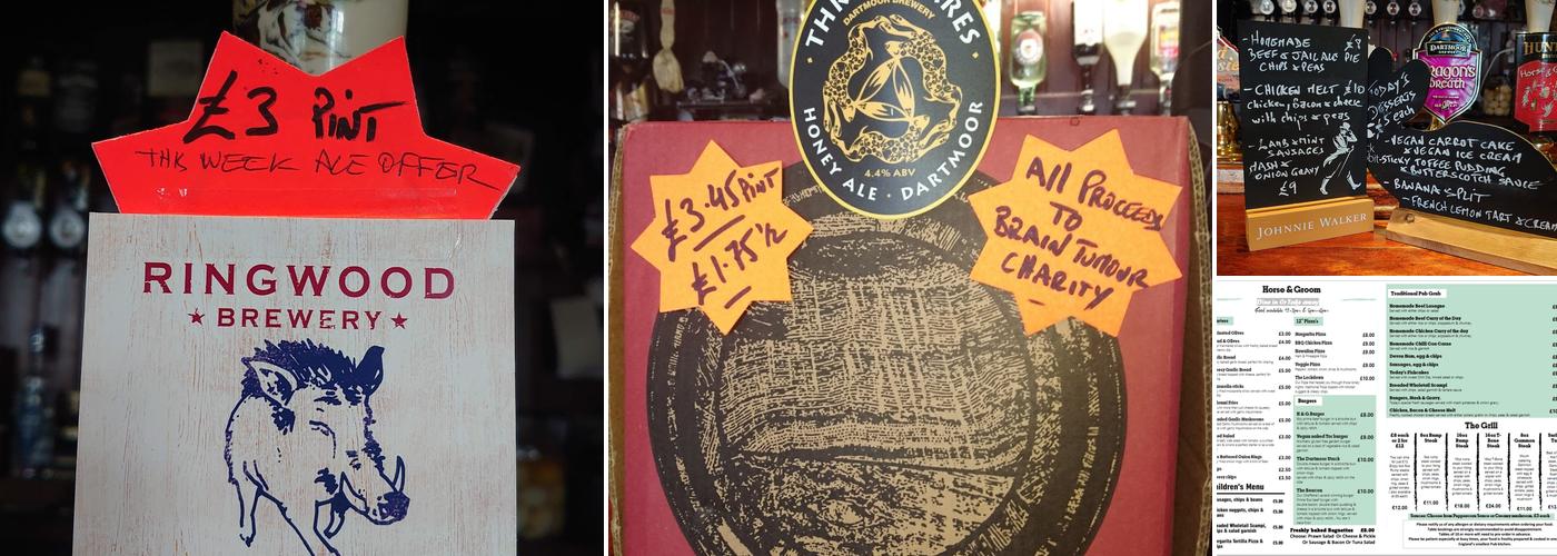 The Horse and Groom Menu