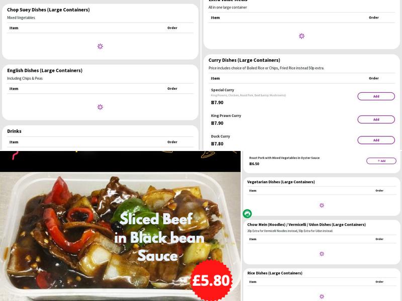 Lucky Rainbow Chinese Takeaway Menu