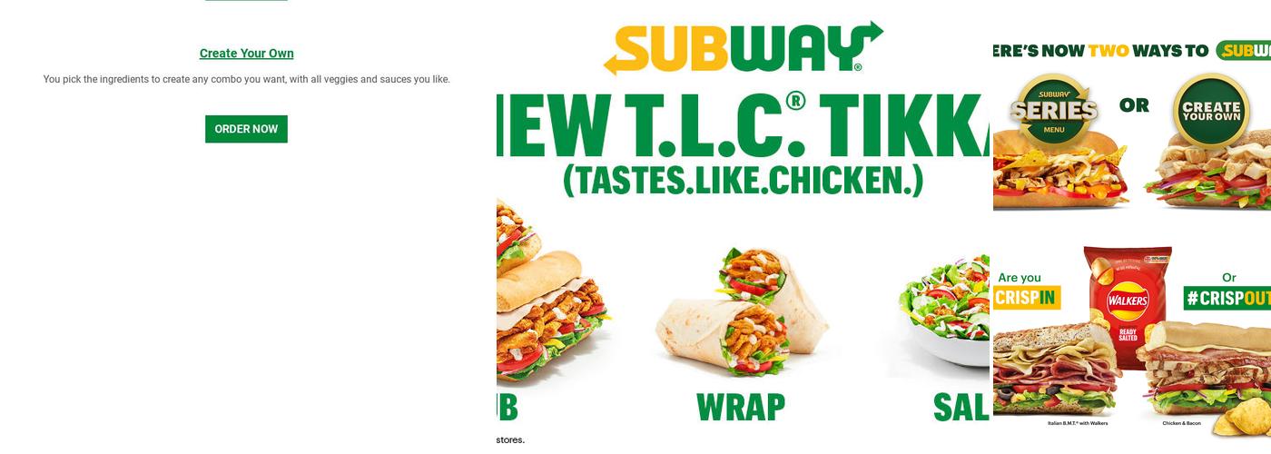 Subway Menu
